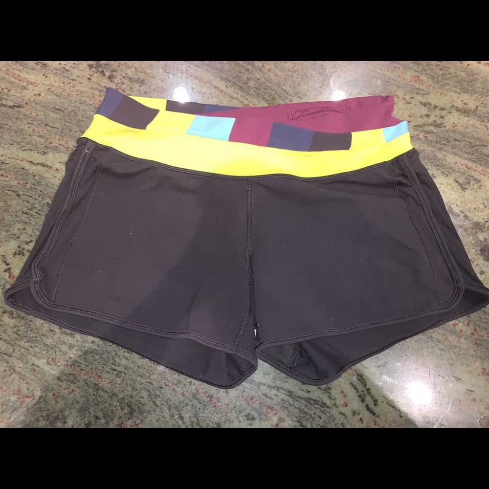 Black Lululemon colored band shorts